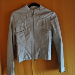 Beige (faux) Leather Jacket